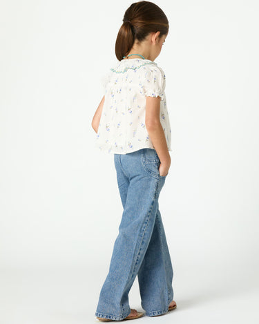 BLUE DENIM POCKET TROUSERS
