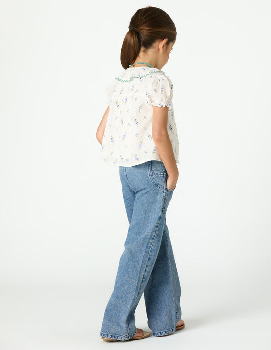 BLUE DENIM POCKET TROUSERS