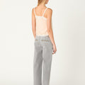 EMBROIDERED GREY DENIM TROUSERS