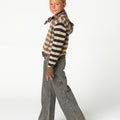 CHAQUETA PUNTO RAYA BROWN