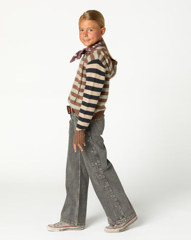 CHAQUETA PUNTO RAYA BROWN
