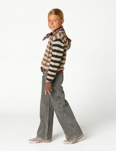 CHAQUETA PUNTO RAYA BROWN