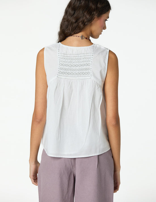 RAW SILVER NEST SLEEVELESS TOP
