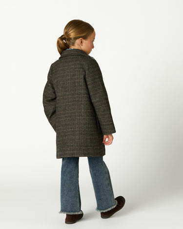 ABRIGO CUELLO PICO CUADRO GREY