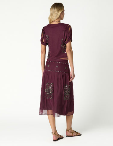 BETTERSWEET EMBROIDERED TULLE SKIRT