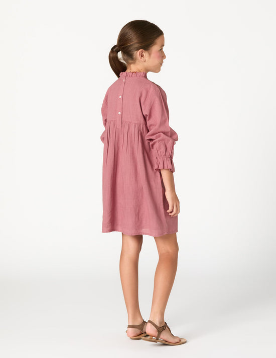 EMBROIDERED BLUSH DRESS