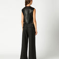 PANTALON CINTURILLA BOTONES RAYA ANTRACITA