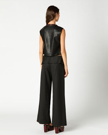 PANTALON CINTURILLA BOTONES RAYA ANTRACITA