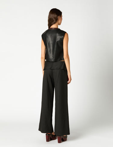 PANTALON CINTURILLA BOTONES RAYA ANTRACITA