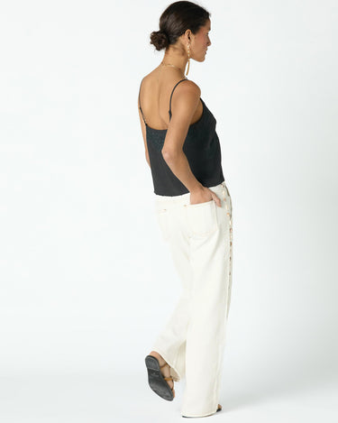 EMBROIDERED ANTHRACITE STRAP TOP