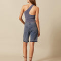 SHORT DENIM STARS STUDS