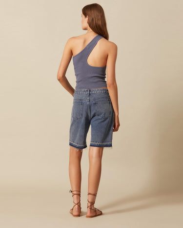 SHORT DENIM STARS STUDS