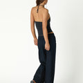 TWO-TONE ZIPPER TROUSERS