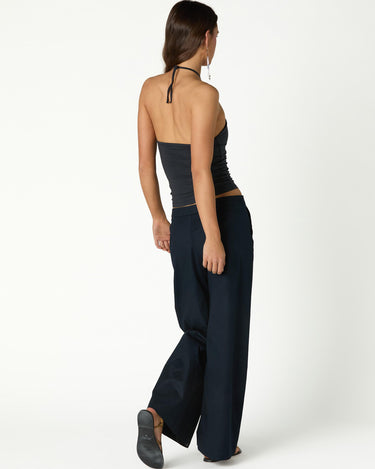 TWO-TONE ZIPPER TROUSERS