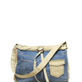 BLUE DENIM BAG CONTRAST STRAP