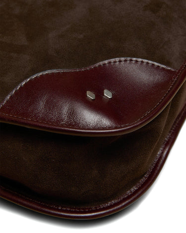 BROWN SUEDE SHOPPING BAG