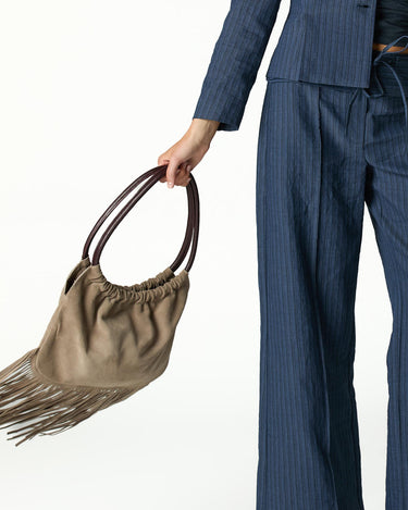 SUEDE FRINGED MOLE BAG
