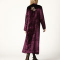 BURGUNDY EMBROIDERED VELVET DJELLABA