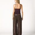 BROWN CORDUROY ROUND POCKET TROUSERS