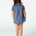 ANILINE BLUE SMOCKED DRESS