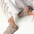 STUDDED SUEDE CLOG