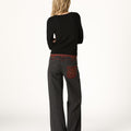 BLACK ETHNIC EMBROIDERED PANTS