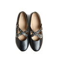BLACK STUDDED BALLERINA FLAT