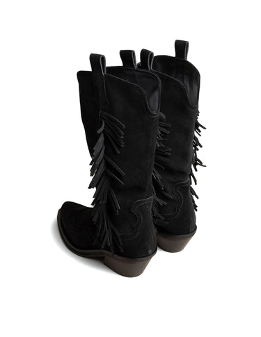 COWBOY FRINGED SUEDE BOOT