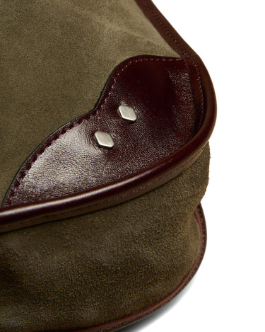 KHAKI SUEDE SHOPPING BAG
