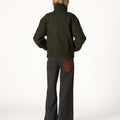 GREEN PLAID BOMBER JACKET