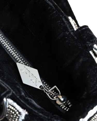 BOLSO TERCIOPELO NEGRO BEADS