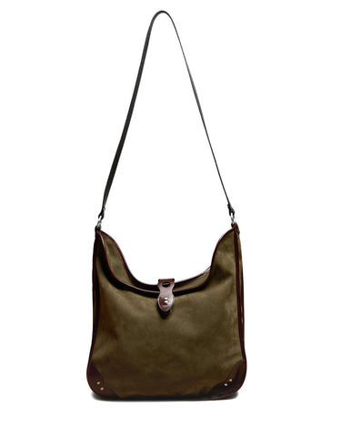 KHAKI SUEDE SHOPPING BAG