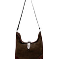 BROWN SUEDE SHOPPING BAG