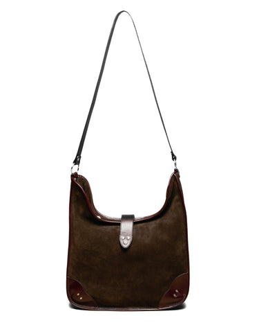 BROWN SUEDE SHOPPING BAG