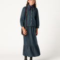 FALDA DENIM VOLANTE