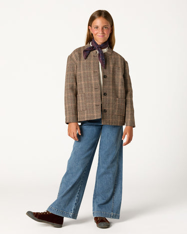 CHAQUETA CUELLO MAO CUADRO BARK