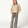 CAMISA CANESU MANGA VOLANTE BOUQUET PLUM