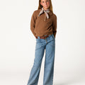 JERSEY BOTONES POINTELLE BARK