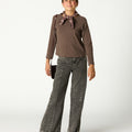 DISTRESSED GREY DENIM TROUSERS