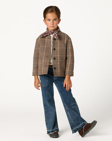 CHAQUETA CUELLO MAO CUADRO BARK