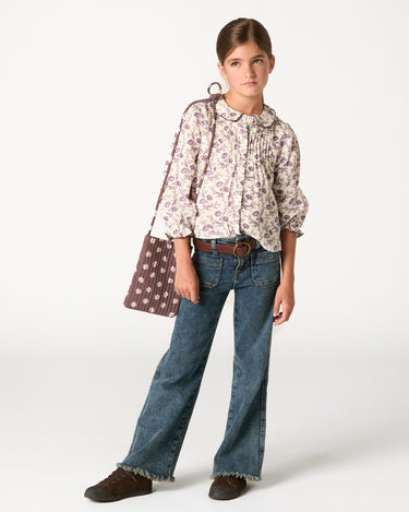 CAMISA BRIGHT FLOWERS PLUM