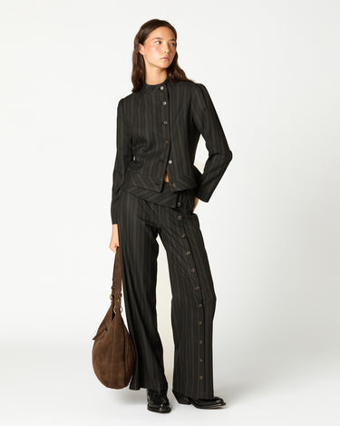 PANTALON BOTONES RAYA ANTRACITA