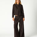BLAZER RAYA DIPLOMATICA PLIEGUE MARRON