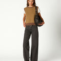CHALECO PUNTO MIX MARRON