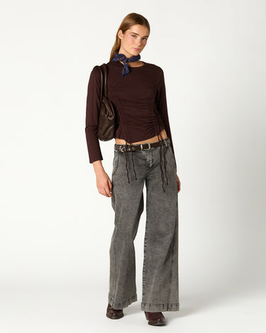MOOR STRAPPY GATHERED TOP