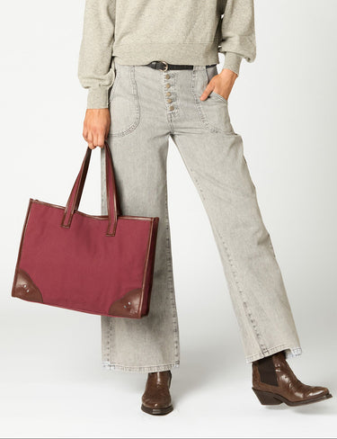 BOLSO ESTUDIANTE SARGA BURDEOS