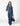 RUFFLE SHIRT DARTS NIGHT GARDEN BLUE