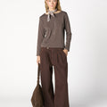 PANTALÓN HEBILLAS DENIM CHOCOLATE