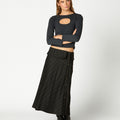 CAMISETA ESCOTE ABERTURA ANTRACITA