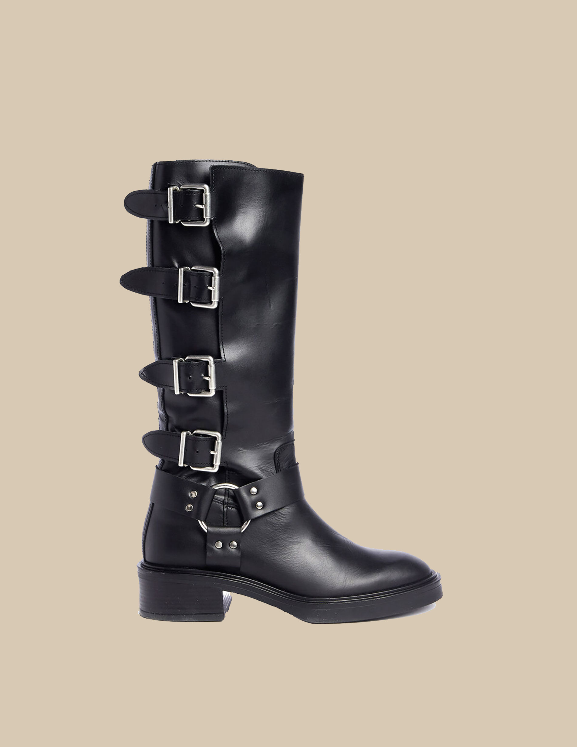 Botas hebillas negras